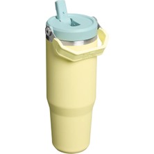 1001 Iceflow Flip Straw Tumbler Pipetli Termos Bardak, 0.89 Litre, Sarı (Pomelo)