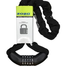 1001 Zozo - Zincir Kilit - 6X90 Şifreli Siyah Siyah