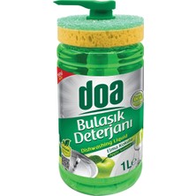 1001 Sıvı Bulaşık Deterjan Süngerli Elma Kokulu 1000 ml