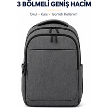 Relaxion Yerli Üretim Su Geçirmez Unisex Okul Sırt Çantası – Destekli Sırt Yapısı, 40X15X26 cm