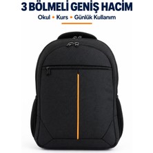 Relaxion Yerli Üretim Su Geçirmez Unisex Okul Sırt Çantası – Destekli Sırt Yapısı, 40X15X26 cm