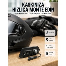 Senson BT22 Kask Bluetooth Kulaklık Su Geçirmez Motosiklet Iletişim Sistemi Yeni Nesil - Lisinya
