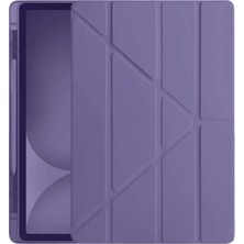 Apple iPad Pro 11 (2024) Kılıf Kalemlikli Hugo Tablet Kılıfı - Mor