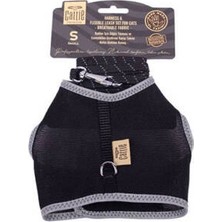 Belirtilmemiş Havalı Dokuma Kedi Göğüs ve Gezdirme Tasması Small Siyah 1X20-30 cm