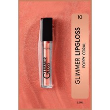 Belirtilmemiş Glimmer Gloss Rose Sorbet Lip Gloss - 10 Poppy Coral
