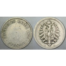 Banknoting Almanya 5 Pfennıg 1875 A.