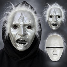 Ulu Pazarlama Beyaz Saçlı Michael Myers Plastik Karakter Maskesi