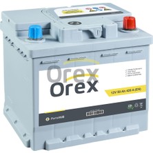 Orex Akü 50 Ah LB1T 420A (207×175×175) Tam Kapalı Alçak