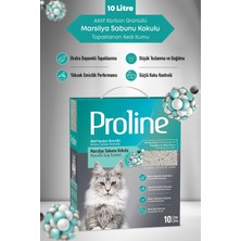 Proline Aktif Karbon Granüllü Marsilya Sabun Kokulu Bentonit Kedi Kumu 10 Lt