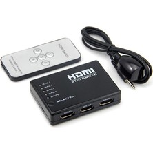 Apera CR54 5 Girişli 1 Çıkışlı 4K Ultra Hd Uzaktan Kumandalı HDMI Switch Çoğaltıcı – Otomatik Geçişli Çoklu HDMI Dağıtıcı