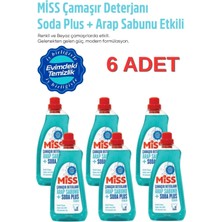 Miss Sıvı Çamaşır Deterjanı Arap Sabunu ve Soda Etkili 1500 ml x 6 Adet