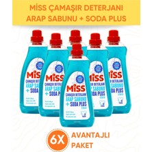 Miss Çamaşır Deterjanı Arap Sabunu Etkili 6 Adet 1500 ml Avantaj Paketi