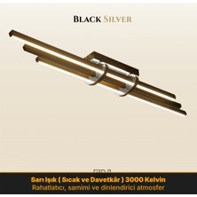 Enzo Light Cosmo Plus Tavan Göz Yormayan Soft Işık Salon Tavan Avizesi Silver Kumandalı Dimmerli