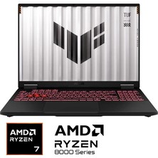 Asus TUF Gaming A16 FA608PP-RV15 AMD Ryzen 7 8745HX 16GB 512GB SSD RTX5070 Freedos 16" Taşınabilir Bilgisayar