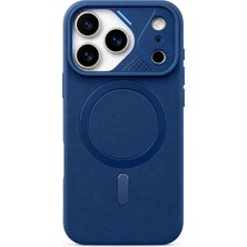 Brabus iPhone 17 Pro Uyumlu Içi Kadife Magsafe Vegan Deri Kılıf | Nut Serisi