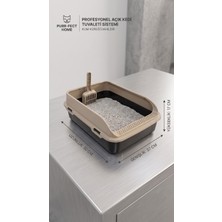 Chitto Shop Lüx Elekli Kedi Tuvaleti - Orta Boy - 50X37X17 cm ** Kürek Hediyeli
