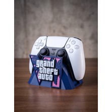 Omni Gta 6 Temalı Mavi Ps5 Kol Standı - Özel Tasarım Gta 6 Kontrolcü Standı, Playstation 5 Oyuncu Aksesuarı Konsol Standı ve Tutucu