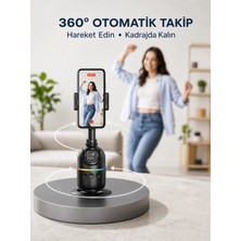 Marsilyan Yapay Zeka Destekli Yüz Takip Özellikli 360 Derece Dönen Masaüstü Telefon Sabitleyici Yeni Nesil