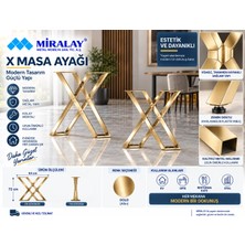 Miralay Metal x Masa Ayağı 2'li Takım - Gold