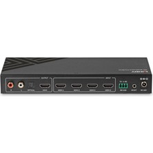 Lindy LIN-38228 4 Port Giriş 1 Port Çıkış RS232 4K 60Hz Kumandalı HDMI Çoklayıcı