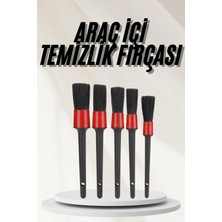 Marsilyan Araç Içi LED Aksesuar 5 Farklı Detaylı Araba Temizlik Fırçası Oto Temizleme Fırçası