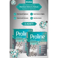 Proline Aktif Karbon Granüllü Marsilya Sabun Kokulu Bentonit Kedi Kumu 2X10 Lt