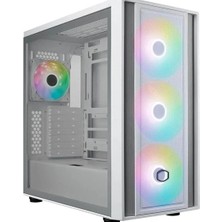 Cooler Master cm Masterbox 600 Tg Mesh Beyaz Argb 3X14CM Fanı, Normal ve Back-Connect Anakart Destekli  Atx Kasa
