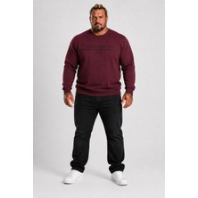 Moc Grande Mocgrande Erkek Büyük Beden Sıfır Yaka 3ip Sweat Original 24203 MURDUM