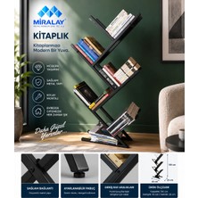 Miralay Metal Modern Kitaplık - Siyah