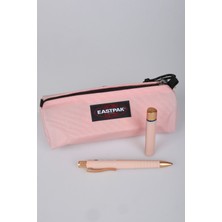 x Dekomus , Orjinal Eastpak & Faber Castell Kırtasiye Seti Benchmark Pink Kalem Çantası,0.7 mm Uçlu Kalem ve 120'LI Uç