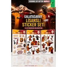 Lisanslı Galatasaray 3'lü Sticker Seti "mauro Icardi,victor Osimhen ve Fark Var"