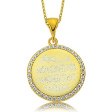 Inure Jewelry Gümüş Taşlı Nazar Duası Bayan Kolye