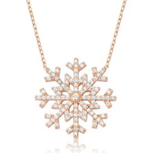 Inure Jewelry Gümüş Kar Tanesi Bayan Kolye
