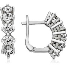 Inure Jewelry Gümüş 5 Taş Küpe
