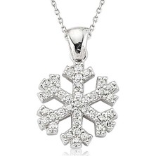 Inure Jewelry Gümüş Kar Tanesi Bayan Kolye