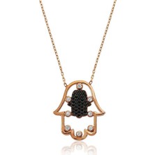 Inure Jewelry Gümüş Fatma Ana Eli Bayan Kolye