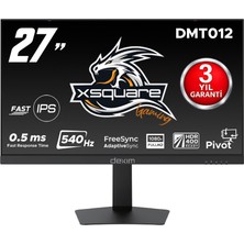 Dexim DMT012 27" 540Hz 0.5ms FHD HDMI DP HDR Low Blue Light FreeSync Fast IPS Pivot Gaming Monitör