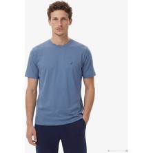 Nautica Erkek Mavi Regular Fit T-Shirt V65359T.4VT