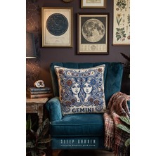 Sleep Garden Ikizler/gemini Burç Tasarım Modern Dekoratif Kırlent Kılıfı 43X43