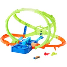 Hot Wheels Akrobasi Pistleri Hiperküre Turbo Çarpışma Pisti ve 1:64 Ölçekli 1 Adet Metal Araba JMG48