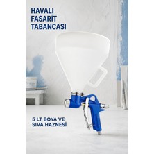 SCHUTZENGER Havalı Fasarit Boya Tabancası 5 Litre Geniş Hazneli Ahşap Mobilya ve Duvar Boyama Tabancası FS-021