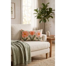 Sleep Garden Lale&papatya Tasarım Dekoratif Kırlent Kılıfı | Modern Ev Dekoru 30X50