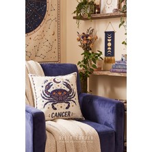 Sleep Garden Yengeç/cancer Burç Tasarım Modern Dekoratif Kırlent Kılıfı 43X43