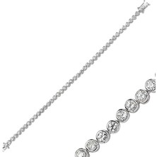 Inure Jewelry Gümüş Beyaz Taşlı Su Yolu Bayan Bileklik