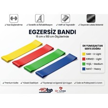 Dr. Linee Egzersiz Bandı 15X150 cm Pilates Yoga Fizyoterapi ve Rehabilitasyon Direnç Bandı - Mavi