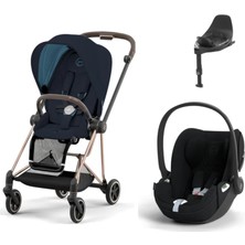 Cybex Mios Travel Sistem | Rosegold Midnight Blue & Cloud T Plus Bazalı Sephia Black