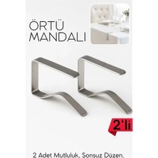 Sepetopia 2'li Masa Örtüsü Klipsi - Metal Masa Kelepçesi Masa Örtüsü Sabitleyici 722498