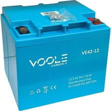 Voole 12V 42 Ah Engelli Araç Aküsü 2026 Jel Carbon-X Ev Chaır Gel Battery (198*167*173)