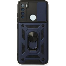Sepetopia Xiaomi Redmi Note 8 Kılıf Pars Lens Yüzüklü Silikon - Lacivert