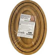 Bambu Oval 3'li Sunum Tepsisi